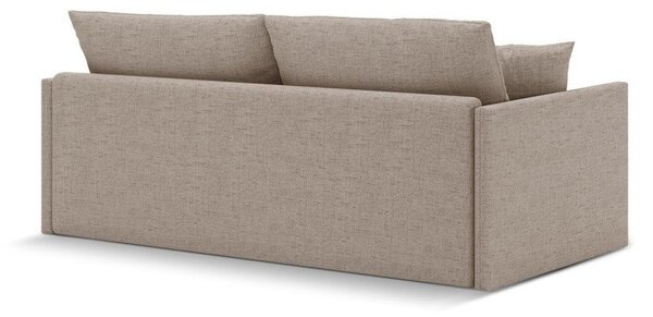 Divano marrone chiaro allungabile con rivestimento in ciniglia 209 cm Shannon – Cosmopolitan Design
