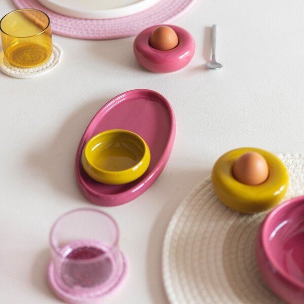Piatto da portata rosa in gres Billie – ONA