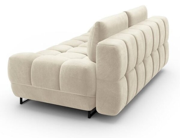 Divano letto a tre posti beige con rivestimento in velluto Cirrus - Windsor & Co Sofas