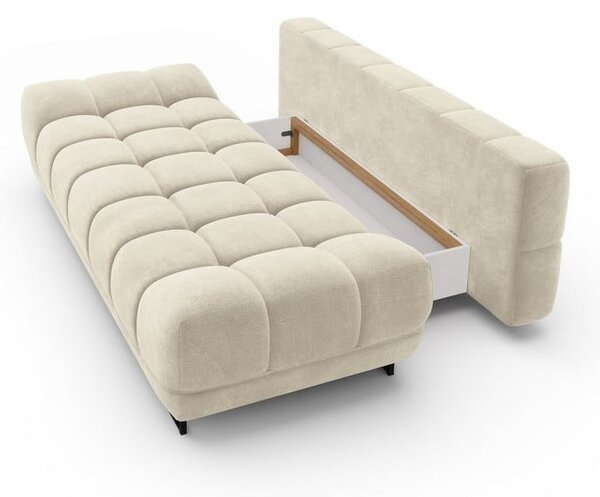Divano letto a tre posti beige con rivestimento in velluto Cirrus - Windsor & Co Sofas