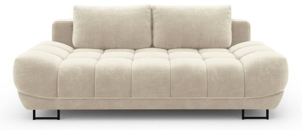 Divano letto a tre posti beige con rivestimento in velluto Cirrus - Windsor & Co Sofas
