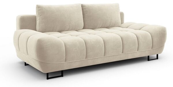 Divano letto a tre posti beige con rivestimento in velluto Cirrus - Windsor & Co Sofas