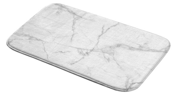 Tappetino per il bagno bianco/grigio in tessuto 45x75 cm Marbre – douceur d'intérieur