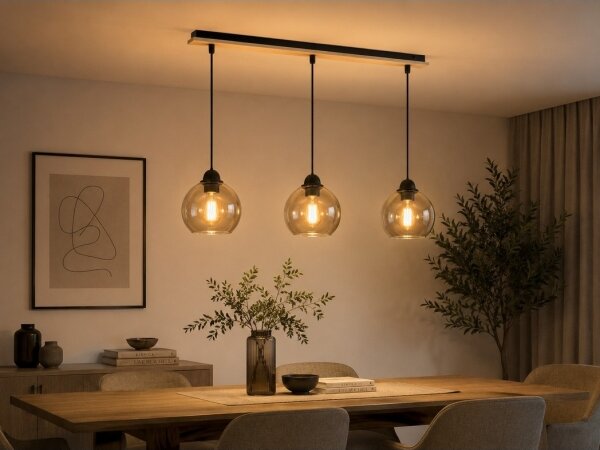 Lampadario su corda UNO WOOD 3xE27/60W/230V nero/marrone