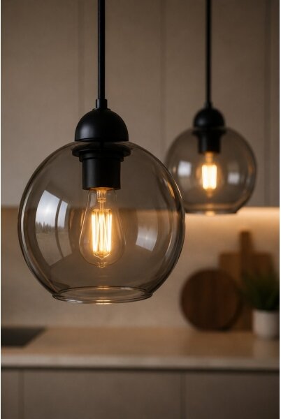 Lampadario su corda UNO 2xE27/60W/230V nero