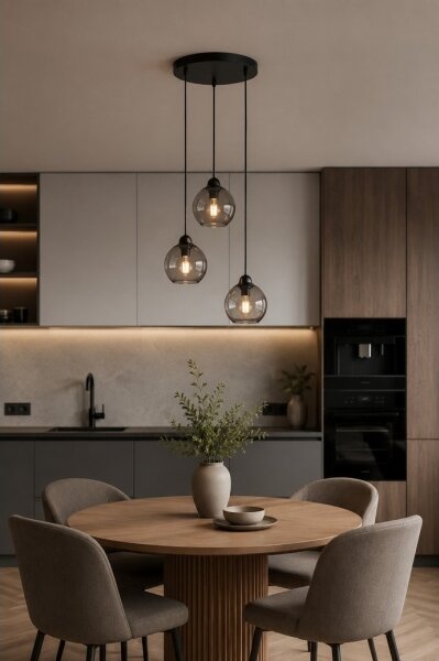 Lampadario a sospensione con filo UNO 3xE27/60W/230V nero