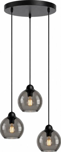 Lampadario a sospensione con filo UNO 3xE27/60W/230V nero