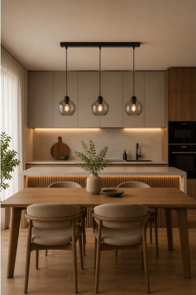 Lampadario a sospensione con filo UNO 3xE27/60W/230V nero/fumé