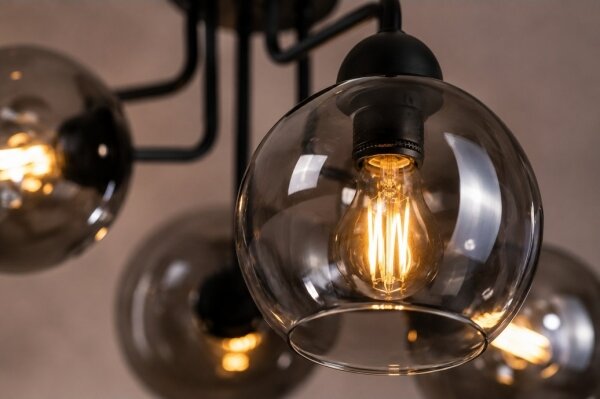 Lampadario a plafone OSMO 5xE27/60W/230V nero