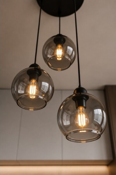 Lampadario a sospensione con filo UNO 3xE27/60W/230V nero