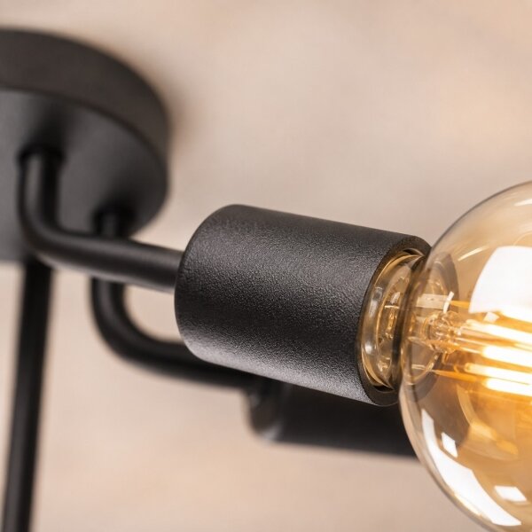 Lampadario a plafone NIXO 5xE27/60W/230V nero