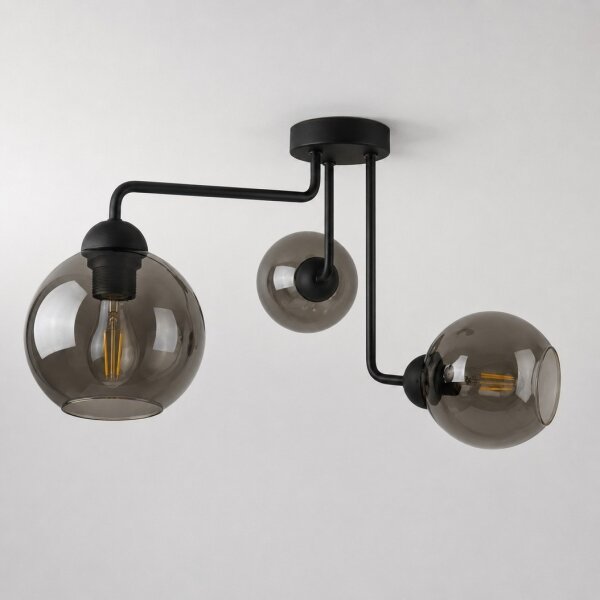 Lampadario a plafone OSMO 3xE27/60W/230V nero