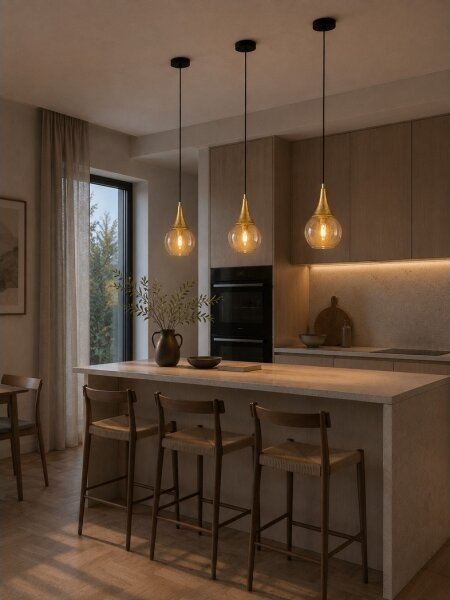 Lampadario a sospensione con filo LACRIMA HONEY 1xE27/60W/230V