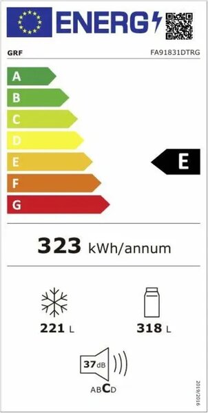 GRF Frigorifero Americano Side by Side Capacit 539 Litri Classe energetica E Raffreddamento No Frost colore Grigio - FA91831DTRG