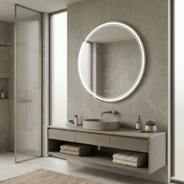 Specchio LED SOFT con doppia illuminazione decorativa – Ø100 cm