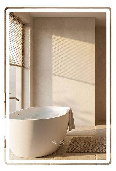 Specchio LED MARLO con illuminazione ambient – 70x50 cm