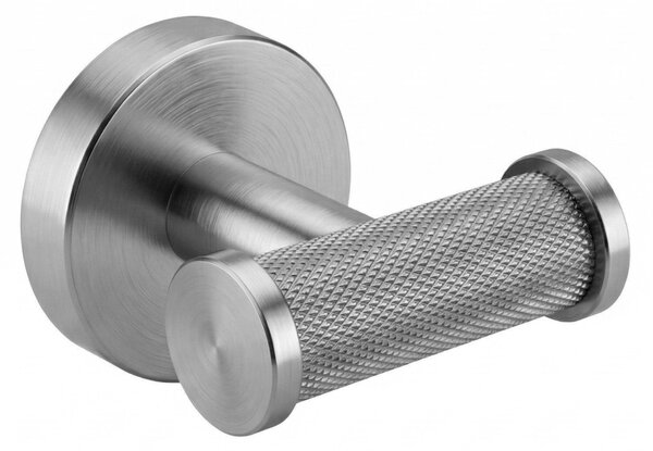 Gancio doppio da parete Modern 6612 in nickel spazzolato – 6,5x7x5 cm