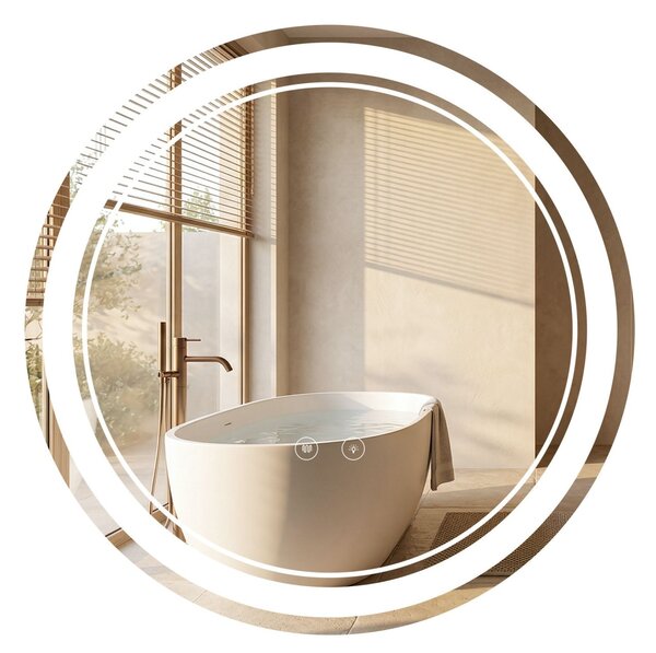 Specchio LED SOFT con doppia illuminazione decorativa – Ø60 cm