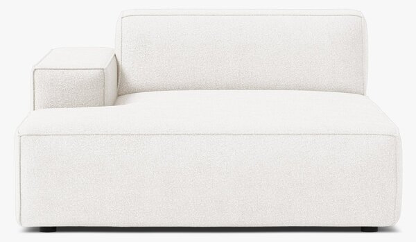 Modulo chaise longue Jodie con bracciolo in bouclé Baloo – L162 cm