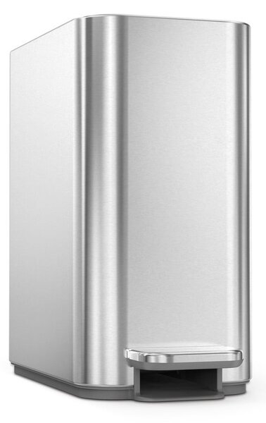 Cestino per rifiuti in acciaio con piedini in argento opaco 5 l - simplehuman