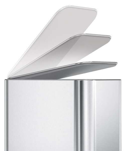 Cestino per rifiuti in acciaio con piedini in argento opaco 5 l - simplehuman