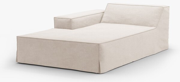 Modulo chaise longue Jodie con bracciolo e copertura in tessuto Lins – L162 cm