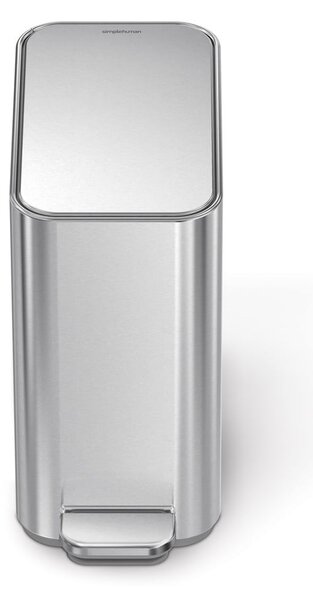 Cestino per rifiuti in acciaio con piedini in argento opaco 5 l - simplehuman