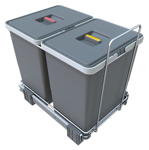 Bidone in plastica per rifiuti differenziati/incasso 36 l Ecofil - Elletipi