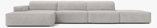 Divano angolare modulare Jodie 5 posti in tessuto Liberty – L341 cm