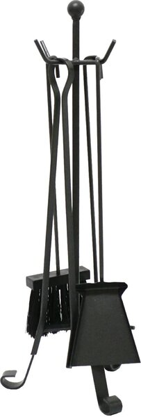 NBrand Attrezzi per camino 4 Pezzi + Supporto h 50 cm - 649B Terminio