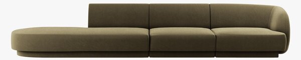 Divano modulare Miley 4+ posti in velluto – L323 cm