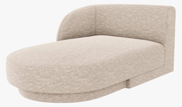 Chaise longue modulare Miley con bracciolo in tessuto – L156 cm