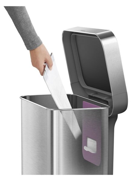 Bidone a pedale in acciaio inox 45 l - simplehuman