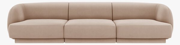 Divano modulare Miley 3 posti in velluto – L255 cm