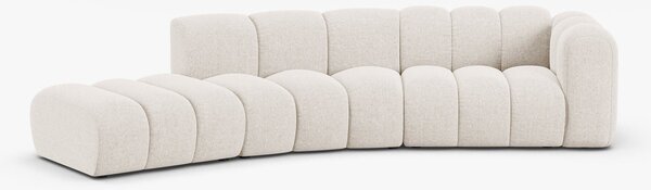Divano modulare Lupine 5 posti in tessuto strutturato – L335 cm