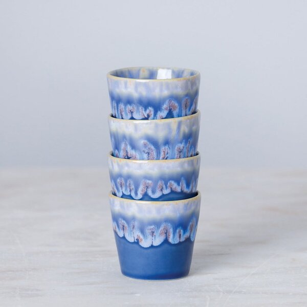 Tazzine in set per espresso blu in gres 8 pz 210 ml Grespresso – Costa Nova