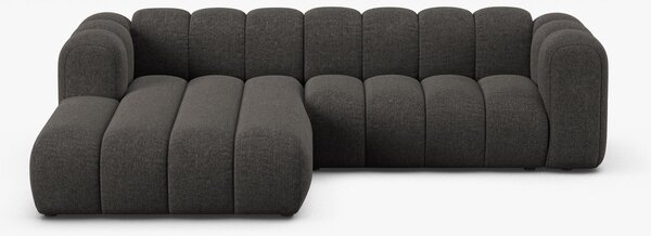 Divano angolare Lupine con chaise longue in tessuto strutturato – L260 cm