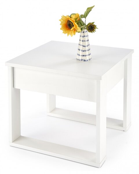 Tavolino da caffè quadrato Nea bianco – 60×60 cm