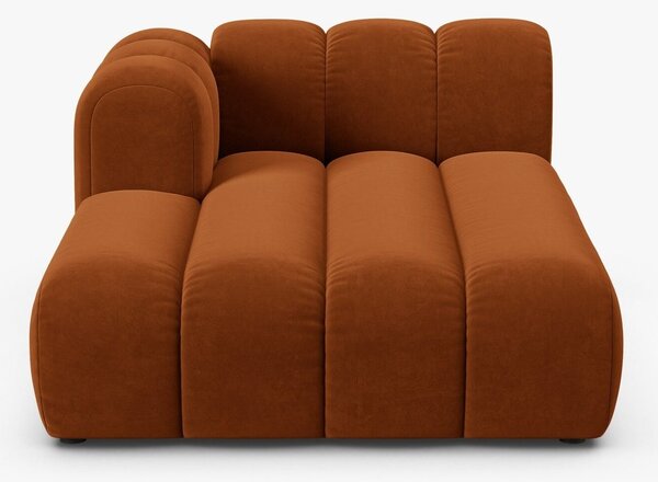 Chaise longue modulare Lupine in velluto Salvador – L177 cm