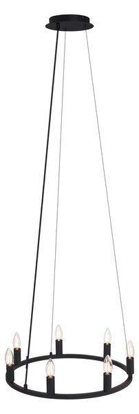 Lampada a sospensione industriale nera a 7 luci - Knight