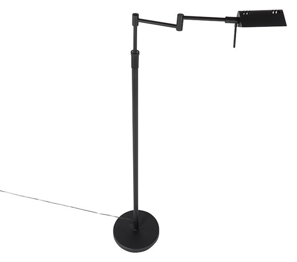Lampada da terra di design nera con LED e dimmer touch - Notia