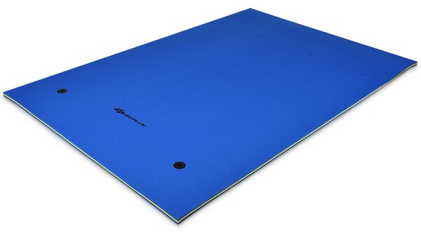 Costway Tappeto galleggiante in schiuma con cuscino per piscina mare, Materassino galleggiante per rilassarsi Blu