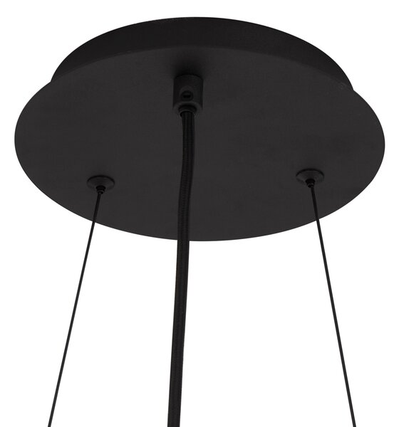Lampada a sospensione industriale nera a 7 luci - Knight