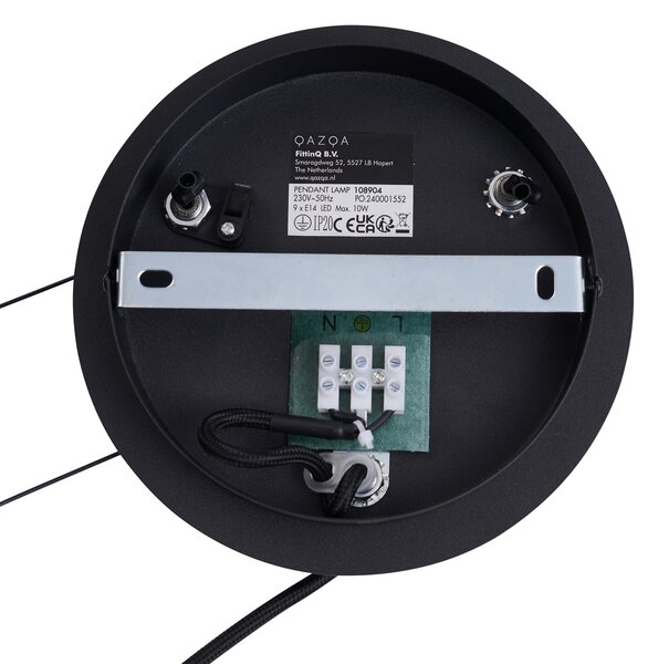 Lampada a sospensione industriale nera a 7 luci - Knight