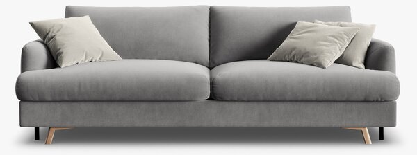 Divano letto Naomi 3 posti con contenitore in velluto – L233 cm