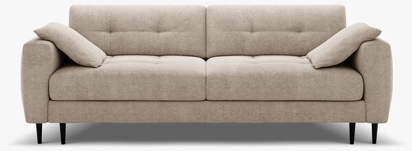 Divano letto Bemy 3 posti con contenitore in tessuto strutturato – L242 cm