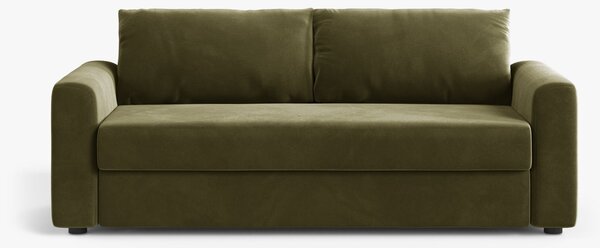 Divano letto David 3 posti con materasso in velluto – L194 cm