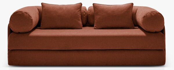 Divano letto Dreamy 3 posti in tessuto strutturato – L206 cm