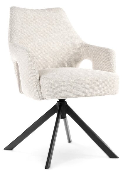 Sedia girevole Vesper beige/nero – 58x62x84 cm
