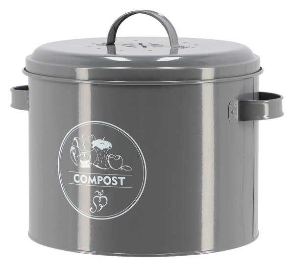 Contenitore grigio per rifiuti compostabili 6,3 l Secret Du Potager - Esschert Design